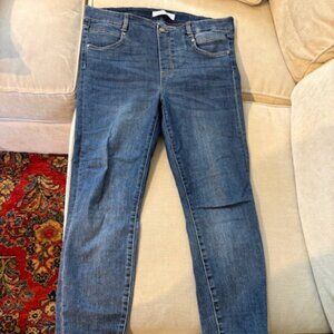 Liverpool Skinny Pull On Stretch Raw Hem Jeans Size 12 / 31